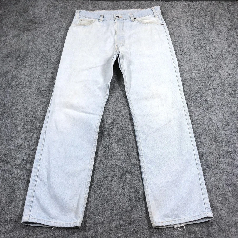 Vintage Levis 549 Jeans Mens 36x30 USA Light Wash Straight Leg 80s 90s Denim